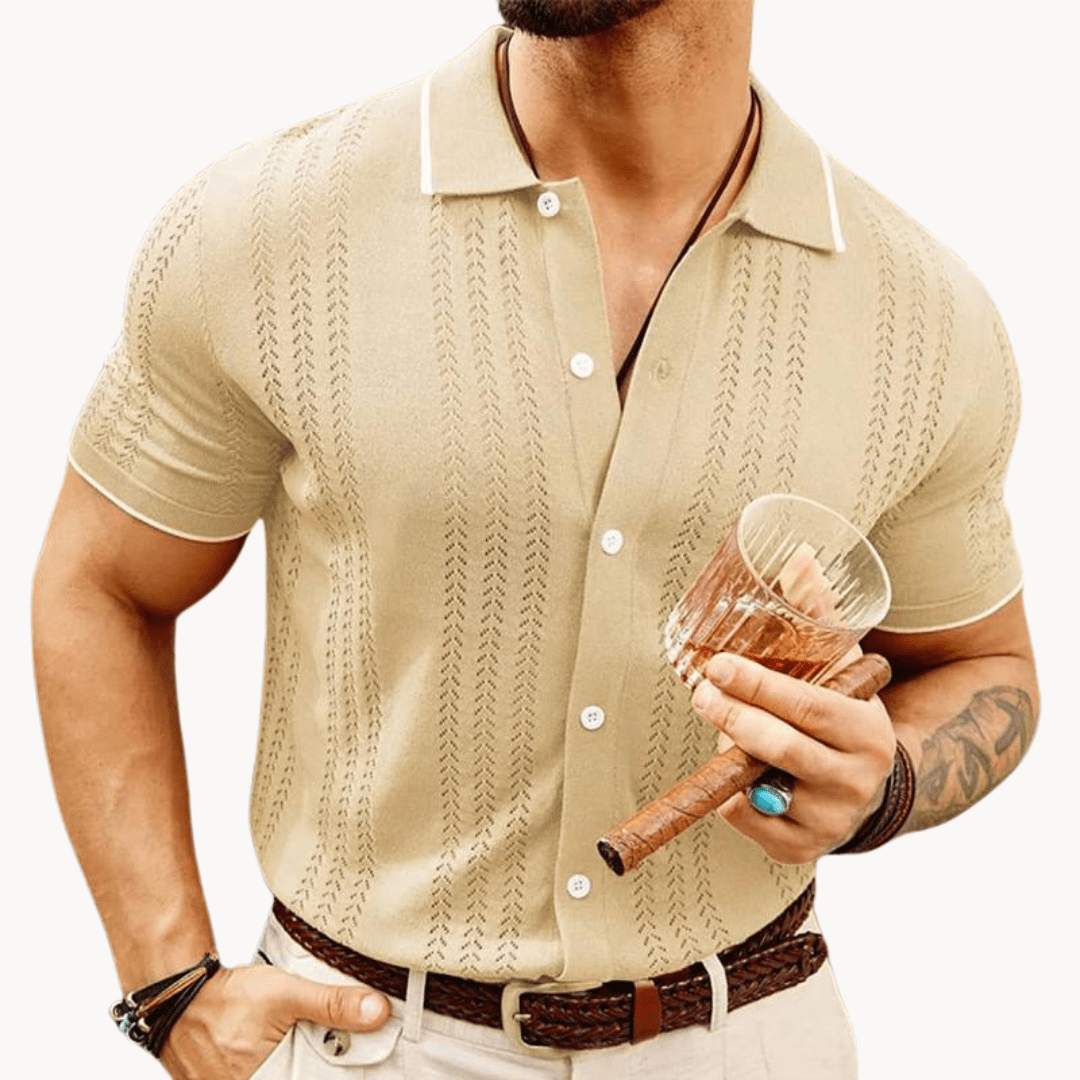 Primadon Herren Poloshirts Malte | elegantes Strickhemd für Herren Baumwolle