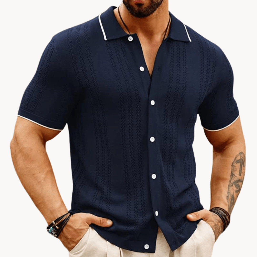Primadon Herren Poloshirts Malte | elegantes Strickhemd für Herren Baumwolle
