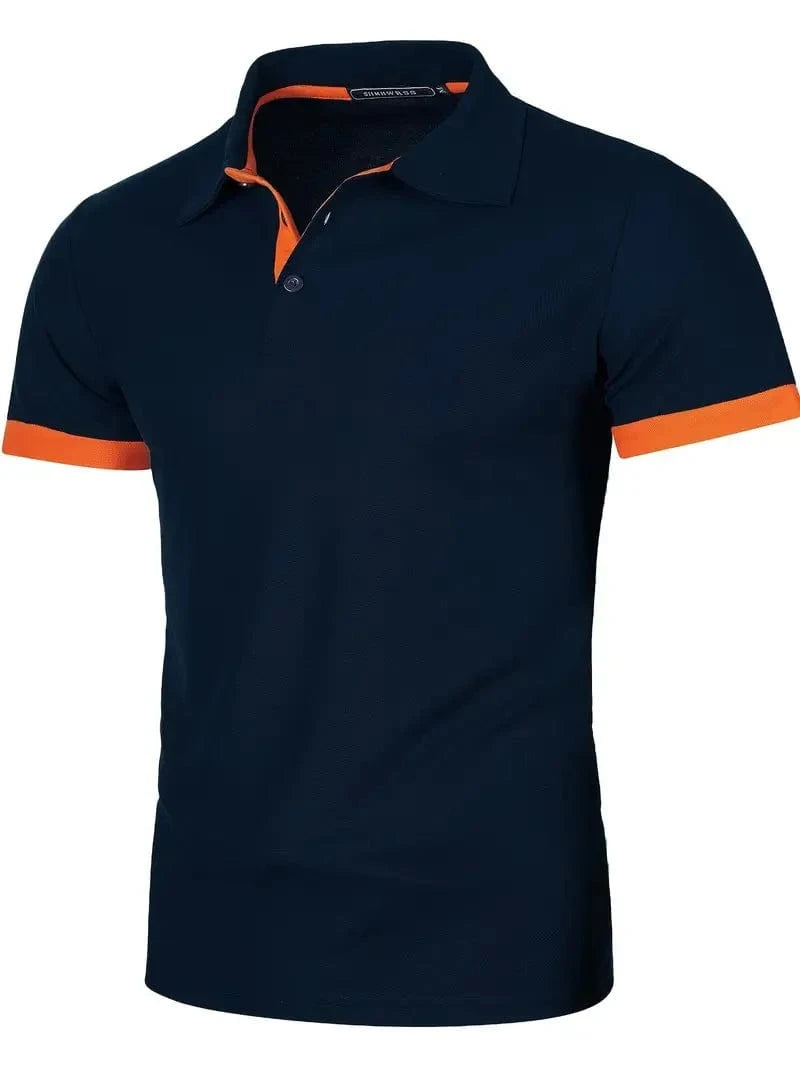 Primadon Herren Poloshirts Marineblau / S Luan atmungsaktives Polohemd für Herren regular fit