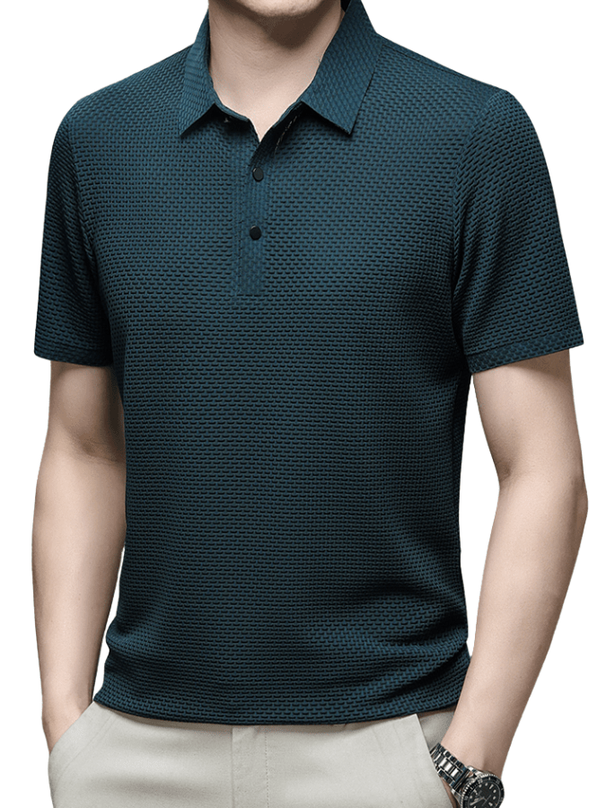 Primadon Herren Poloshirts Marineblau / S Nils | elegantes Leinen Set für Herren Sommer