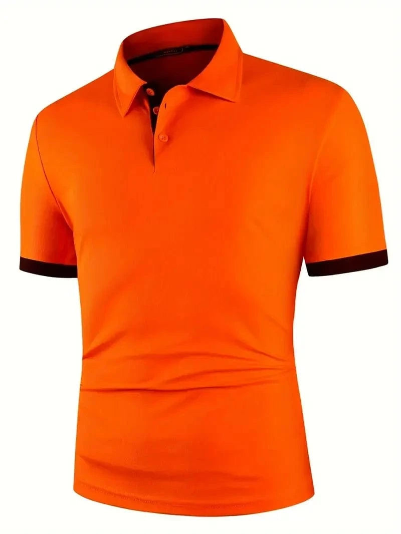 Primadon Herren Poloshirts Orange / XL Luan atmungsaktives Polohemd für Herren regular fit
