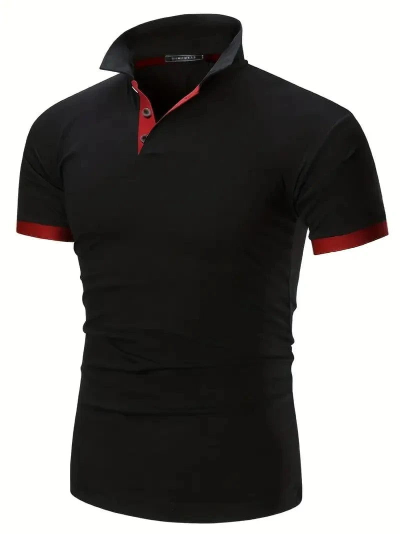 Primadon Herren Poloshirts Schwarz / M Luan atmungsaktives Polohemd für Herren regular fit
