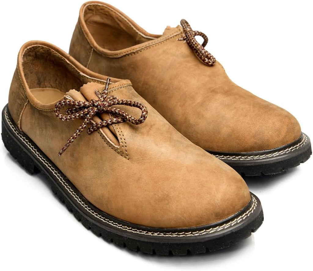 Primadon Herren Schuhe Anton | Traditionelle Haferlschuhe für Herren Leder