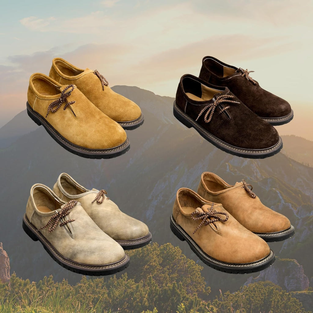 Primadon Herren Schuhe Anton | Traditionelle Haferlschuhe für Herren Leder