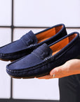 Primadon Herren Schuhe Blau / 37.5 Daniel | Elegante Wildleder Slipper für Herren klassisch