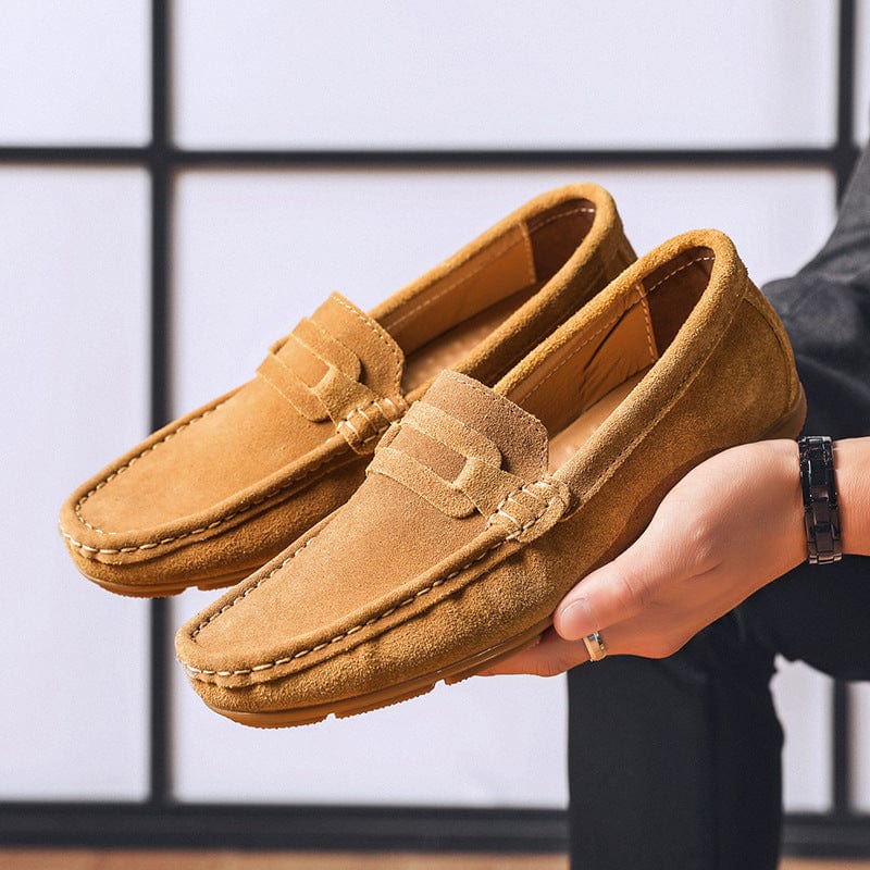Primadon Herren Schuhe Braun / 37.5 Daniel | Elegante Wildleder Slipper für Herren klassisch