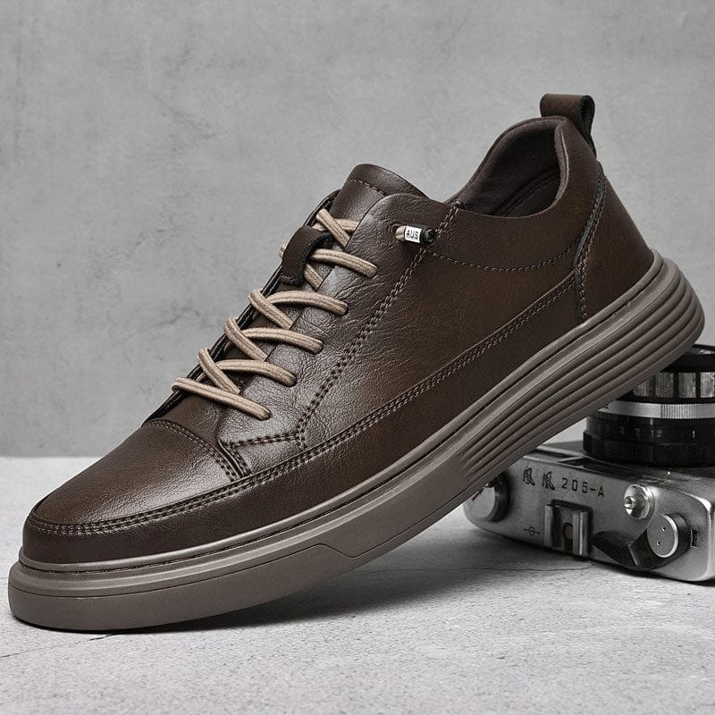 Primadon Herren Schuhe Braun / 38.5 Joris elegante Leder-Sneakers für Herren atmungsaktiv
