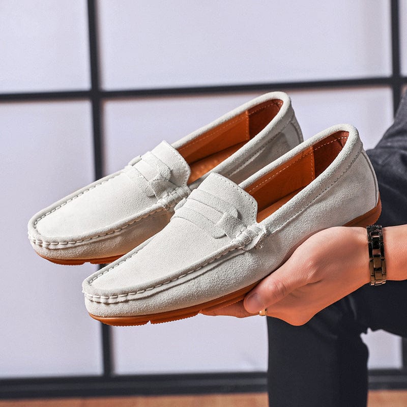 Primadon Herren Schuhe Grau / 37.5 Daniel | Elegante Wildleder Slipper für Herren klassisch