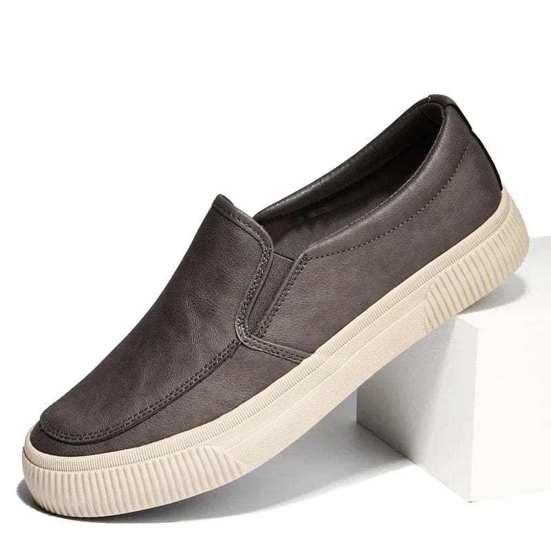 Primadon Herren Schuhe Grau / 38 Nico eleganter Lederslipper für Herren bequem