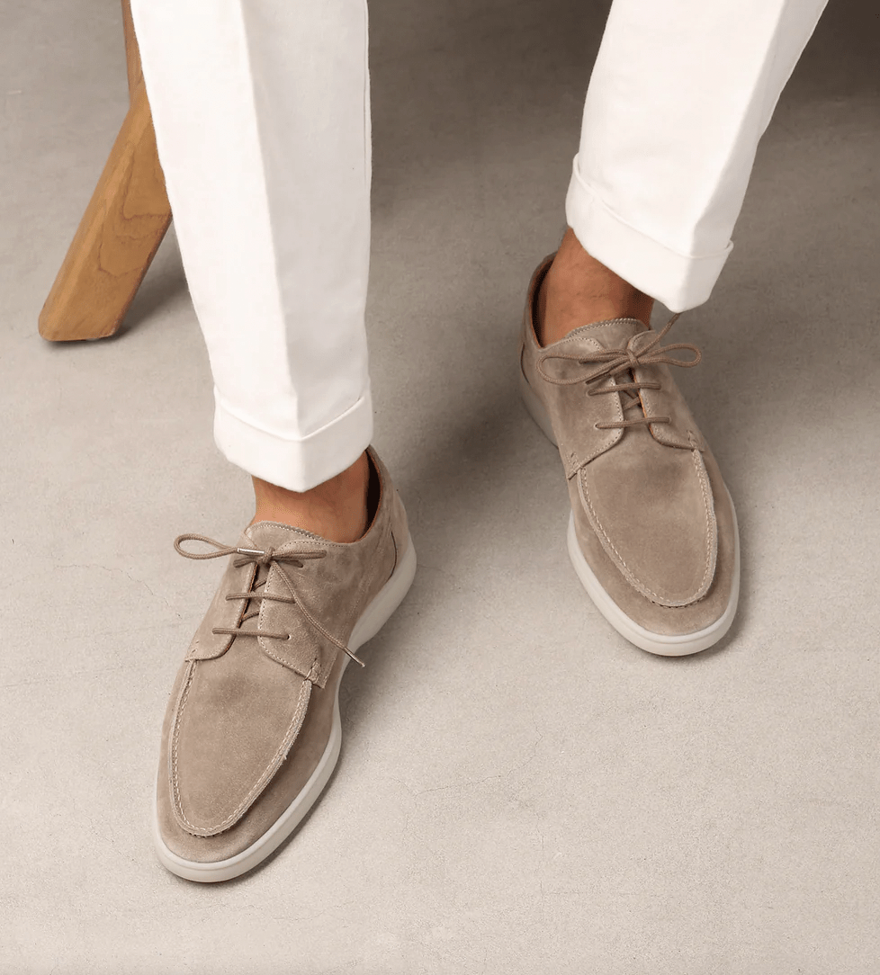 Primadon Herren Schuhe Hellbeige / 38 Marcello | Elegante Leder Loafer für Herren Braun Komfortabel