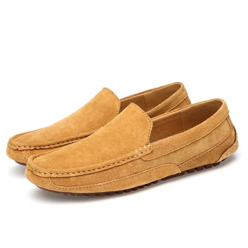 Primadon Herren Schuhe Hellbraun / 38.5 Leon | Elegante Wildleder Slipper für Herren casual