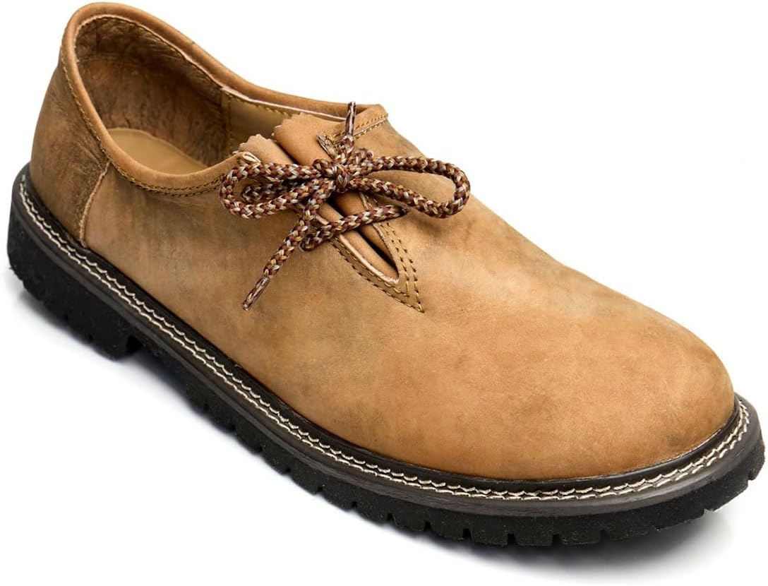 Primadon Herren Schuhe Hellbraun / 39 Anton | Traditionelle Haferlschuhe für Herren Leder