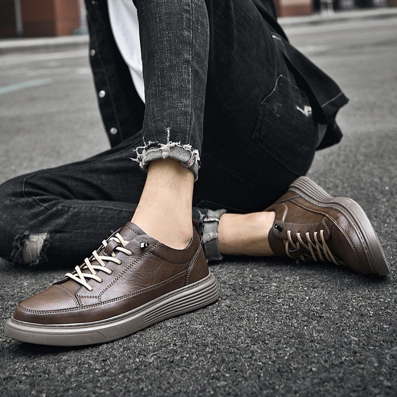 Primadon Herren Schuhe Joris elegante Leder-Sneakers für Herren atmungsaktiv