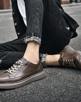 Primadon Herren Schuhe Joris elegante Leder-Sneakers für Herren atmungsaktiv