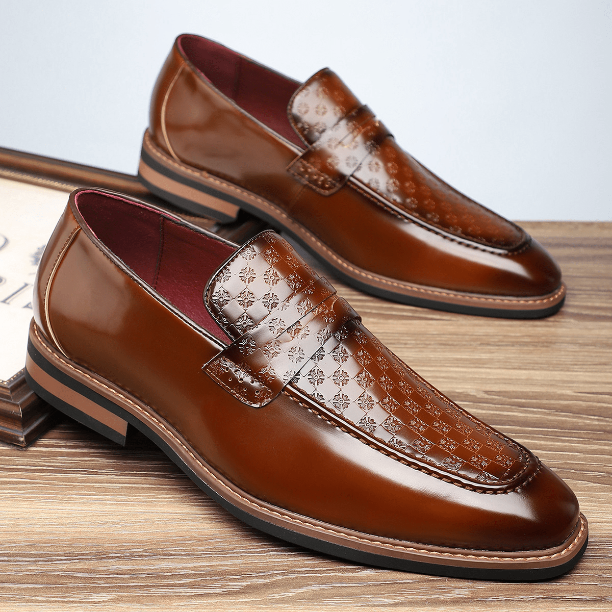 Primadon Herren Schuhe Laurin elegante Lacklederslipper für Herren komfortabel