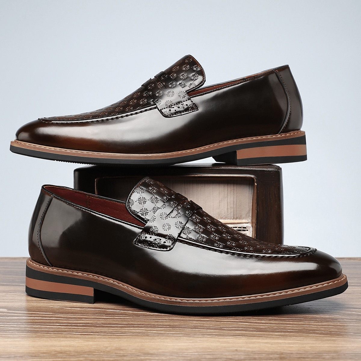 Primadon Herren Schuhe Laurin elegante Lacklederslipper für Herren komfortabel