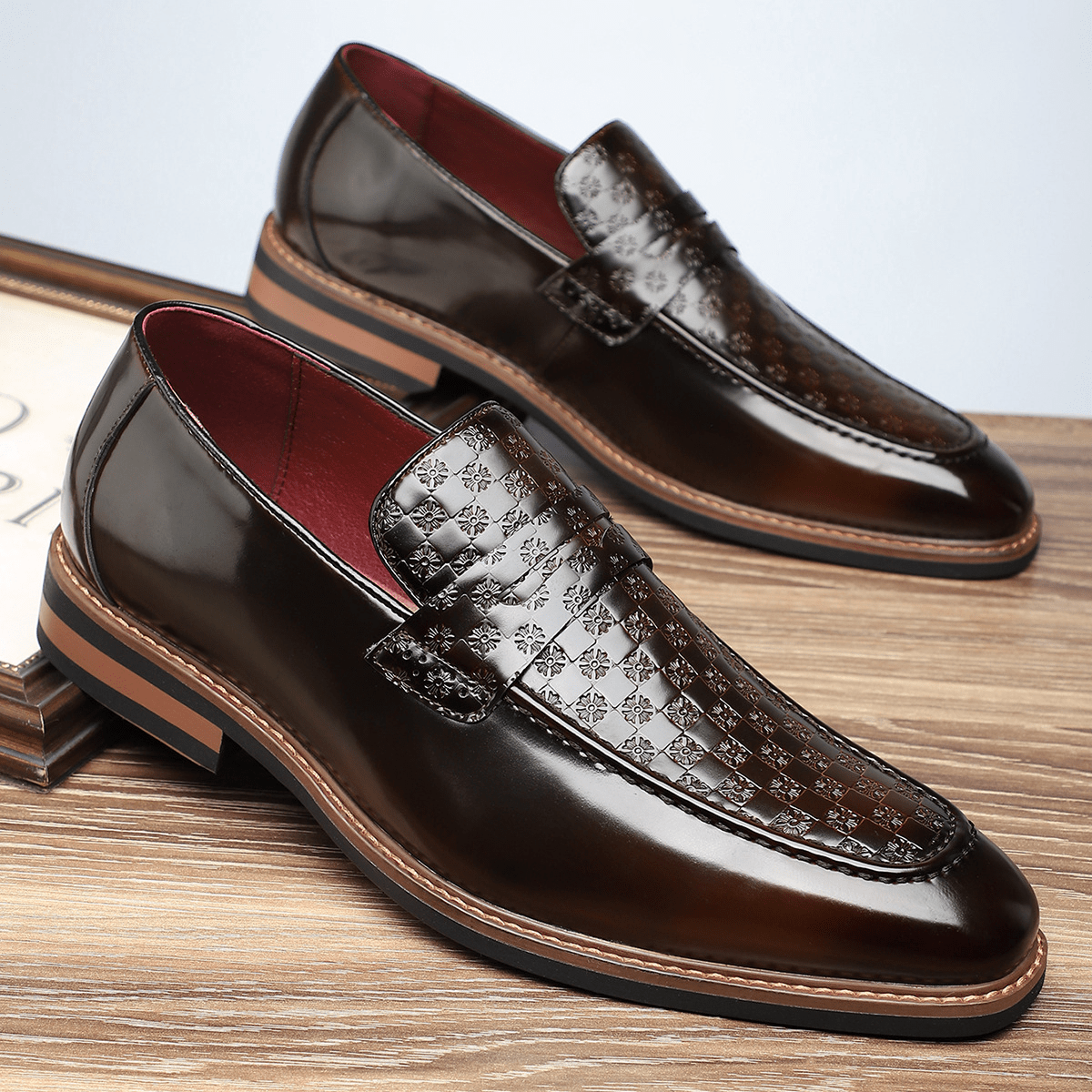 Primadon Herren Schuhe Laurin elegante Lacklederslipper für Herren komfortabel