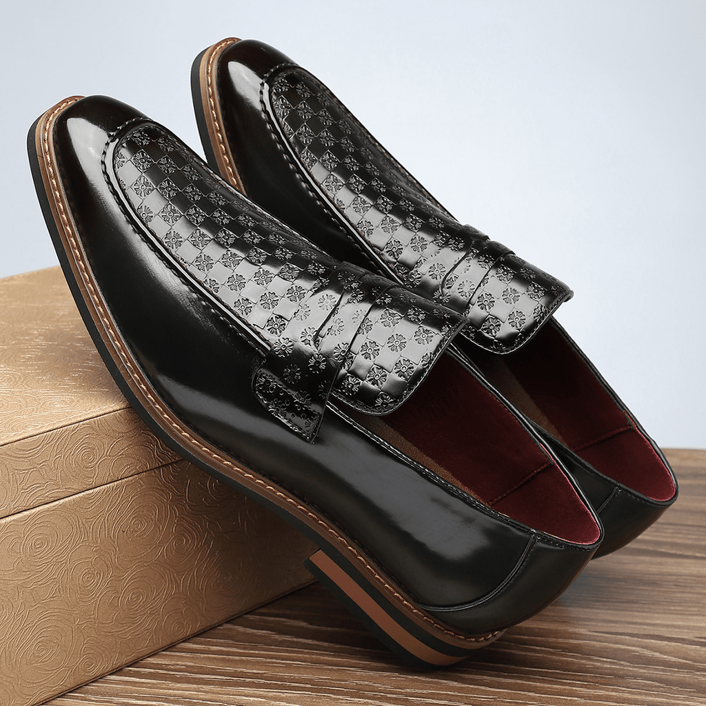 Primadon Herren Schuhe Laurin elegante Lacklederslipper für Herren komfortabel