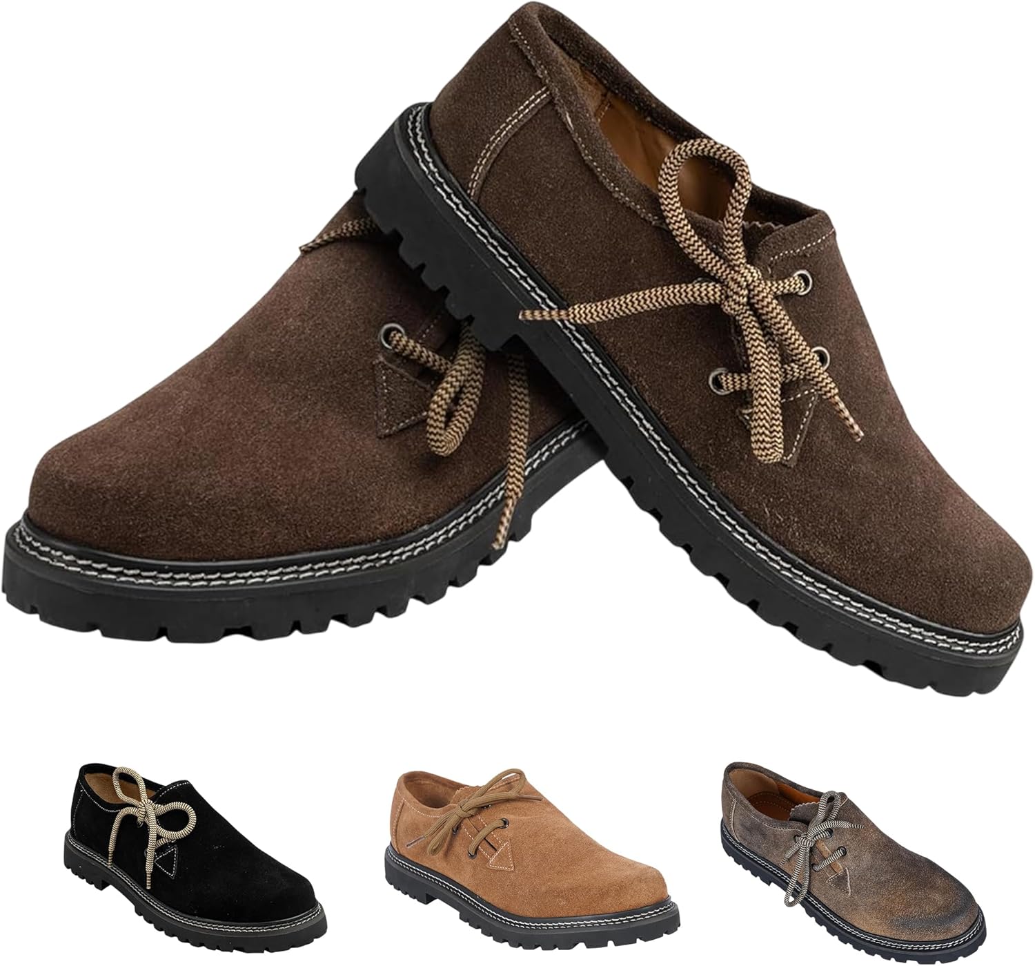 Primadon Herren Schuhe Leon | Elegante Haferlschuhe aus Rindsveloursleder für Herren