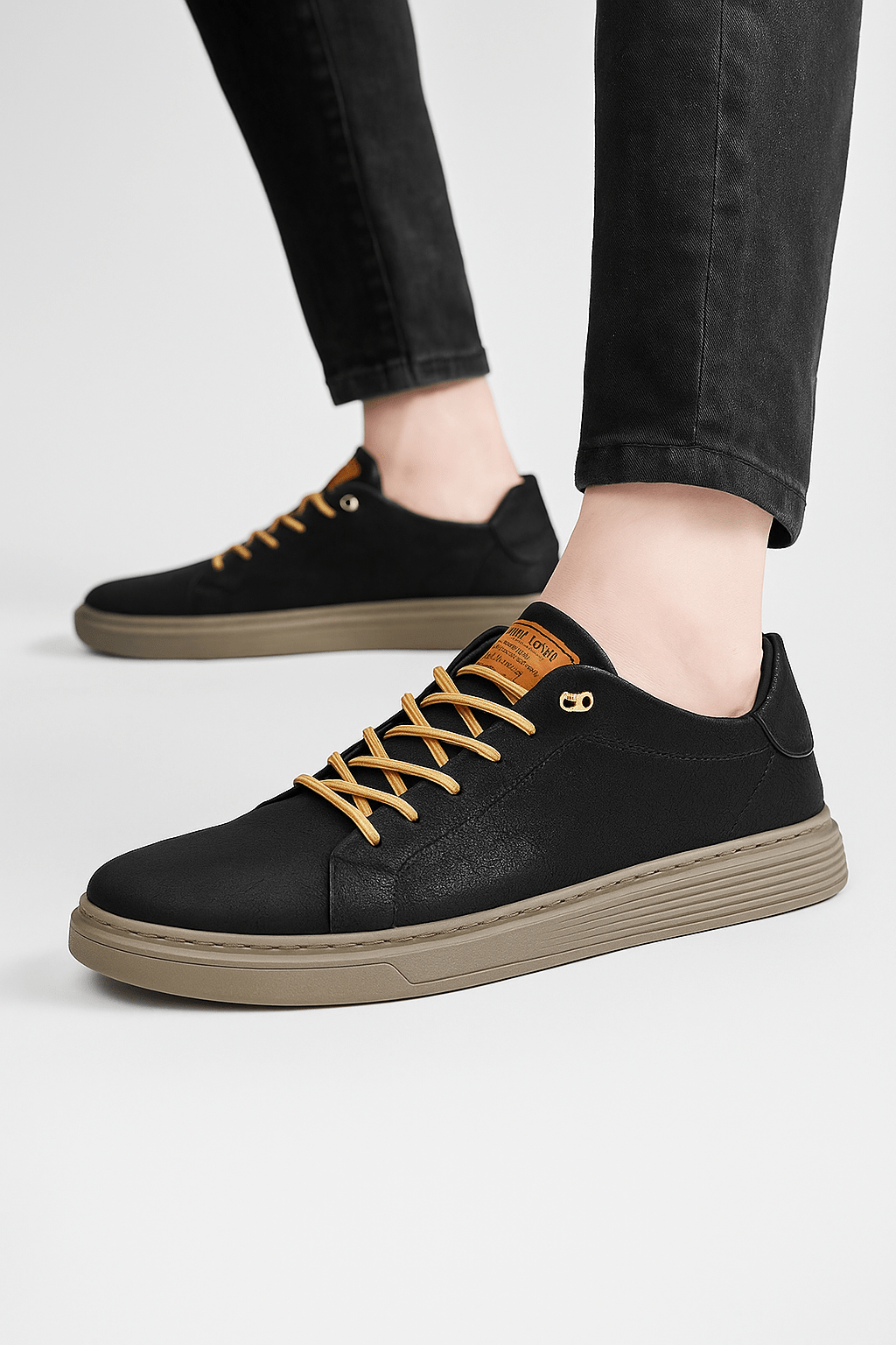 Primadon Herren Schuhe Luca atmungsaktive Sneakers für Herren echtes Leder