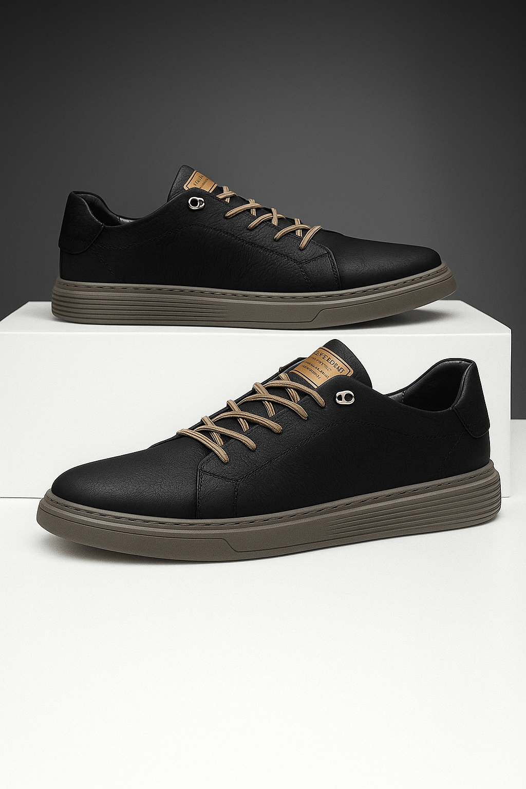 Primadon Herren Schuhe Luca atmungsaktive Sneakers für Herren echtes Leder