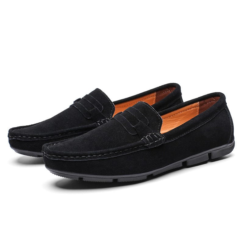 Primadon Herren Schuhe Schwarz / 37.5 Daniel | Elegante Wildleder Slipper für Herren klassisch