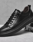 Primadon Herren Schuhe Schwarz / 38.5 Joris elegante Leder-Sneakers für Herren atmungsaktiv