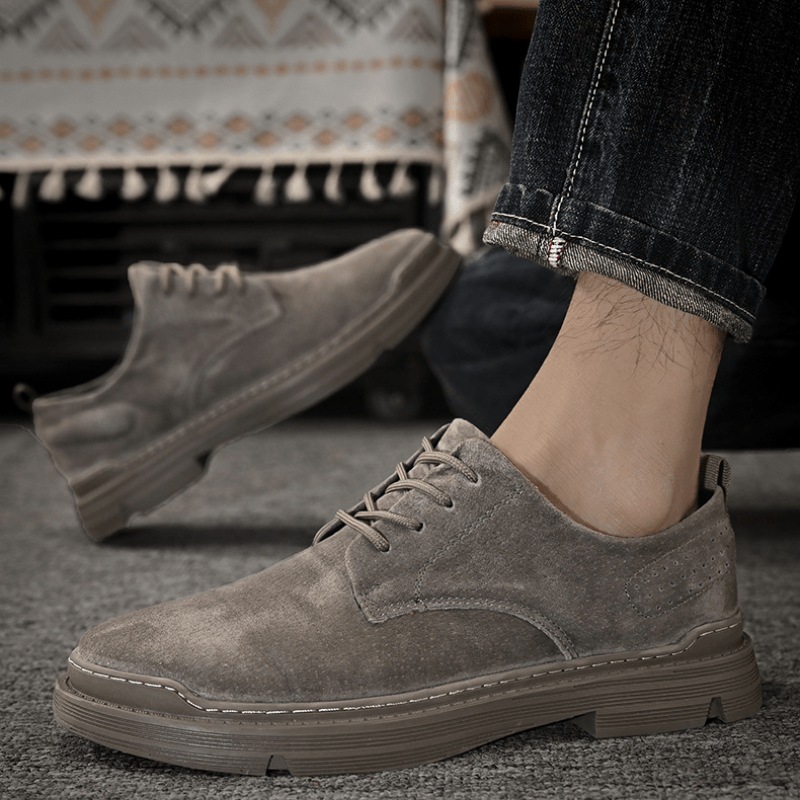 Primadon Herren Schuhe Tobias weiche Wildlederschnürschuhe für Herren elegant