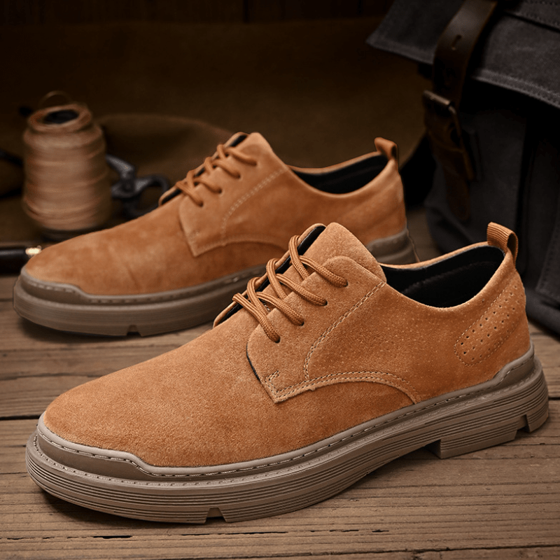 Primadon Herren Schuhe Tobias weiche Wildlederschnürschuhe für Herren elegant