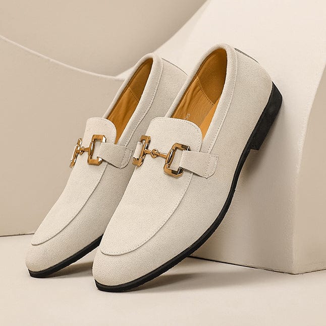 Primadon Herren Schuhe Weiß / 37.5 Raffael | Elegante Wildleder Slipper für Herren
