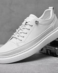 Primadon Herren Schuhe Weiß / 38.5 Joris elegante Leder-Sneakers für Herren atmungsaktiv