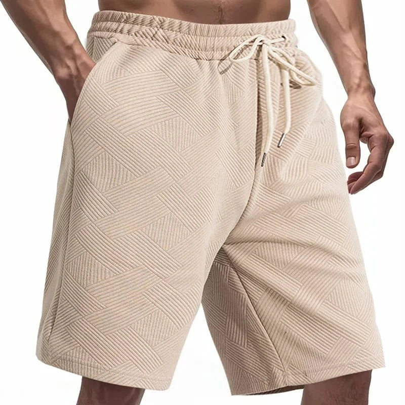 Primadon Herren Shorts Khaki / XXL Elias lockere Jacquard-Shorts für Herren Sommer