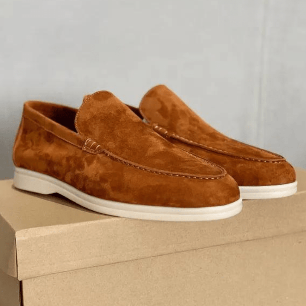 Primadon Herren Slipper Aris | elegante Wildleder Loafer für Herren bequem