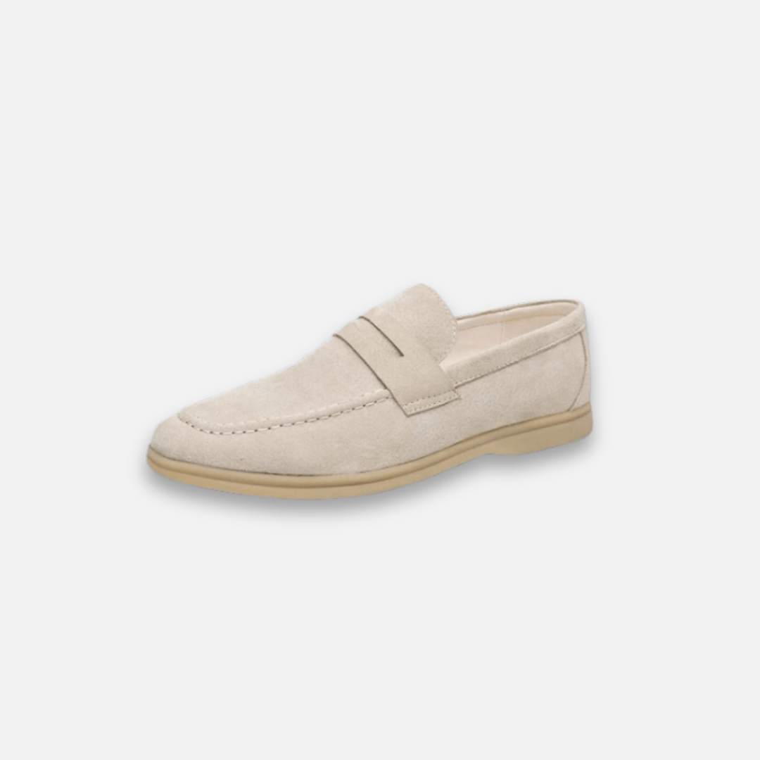 Primadon Herren Slipper Beige / 38 Dario eleganter Loafer aus Wildleder für Herren bequem