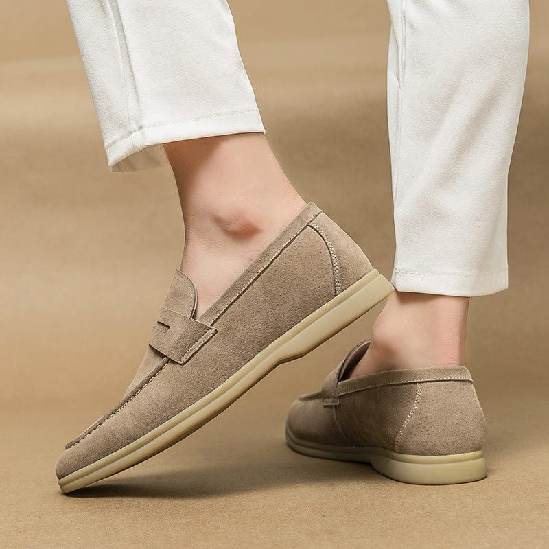 Primadon Herren Slipper Dario eleganter Loafer aus Wildleder für Herren bequem