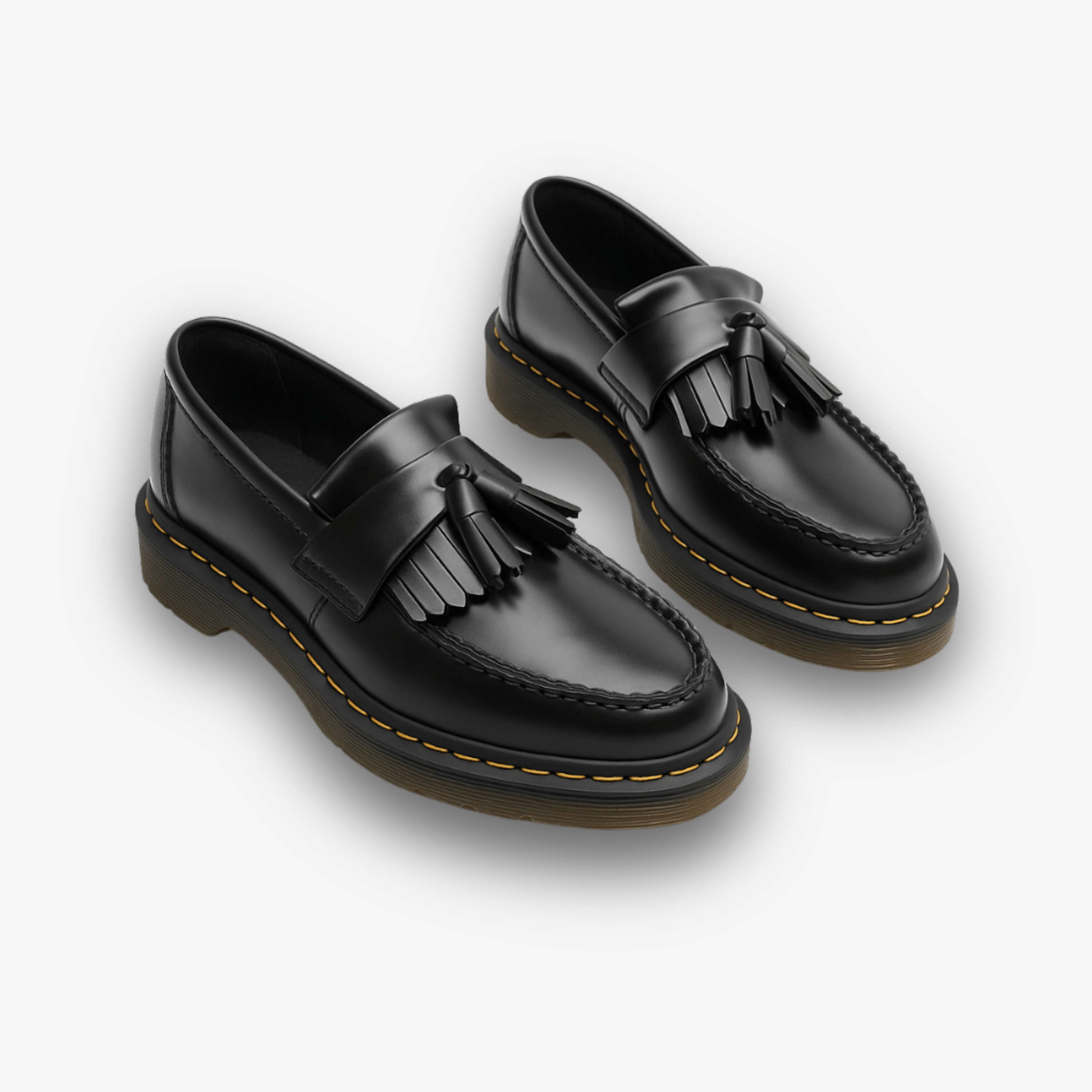 Primadon Herren Slipper Detaillierter Knoten / 35 Levian eleganter Loafer für Herren mit Quaste schwarz