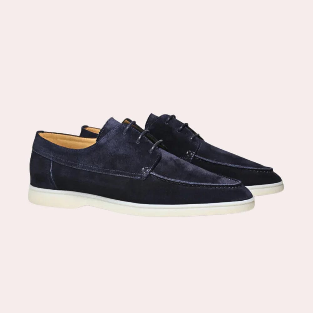 Primadon Herren Slipper Marine Blau / 36 Jaco | bequeme Loafer für Herren Leder