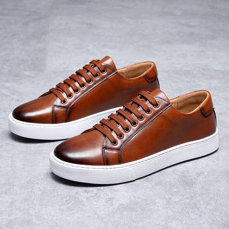 Primadon Herren Sneaker Braun / 38.5 Mathis eleganter Sneaker für Herren atmungsaktiv