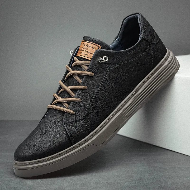 Primadon Herren Sneaker Schwarz / 37.5 Pascal elegante Sneakers für Herren italienisches Leder