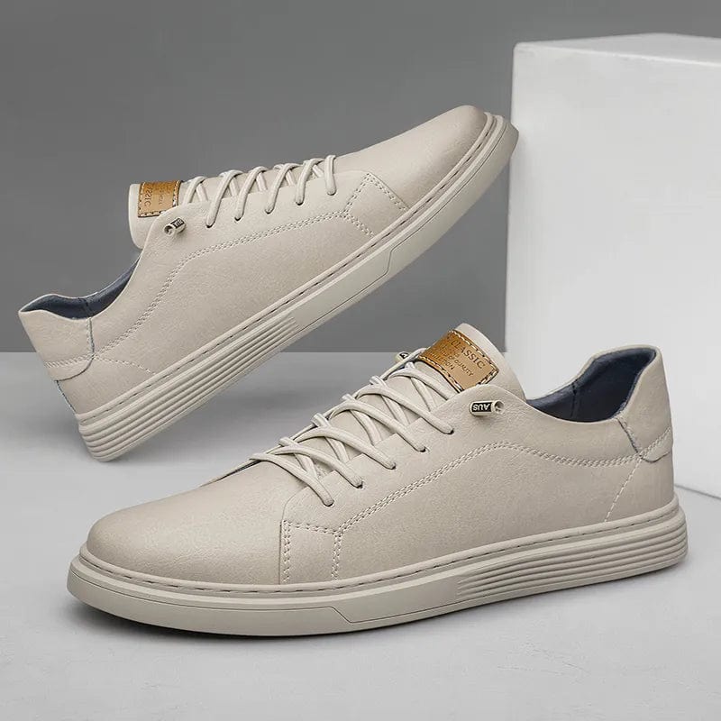 Primadon Herren Sneaker Weiß / 37.5 Pascal elegante Sneakers für Herren italienisches Leder