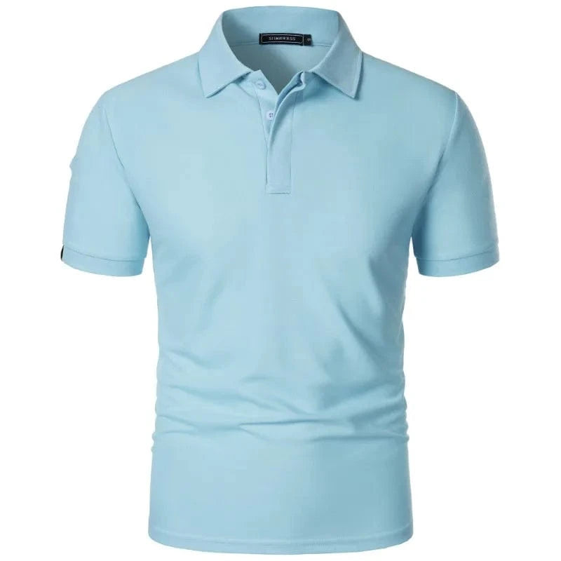 Primadon Herren Sportbekleidung Blau / M Alaric | atmungsaktives Polo-Shirt für Herren oversized