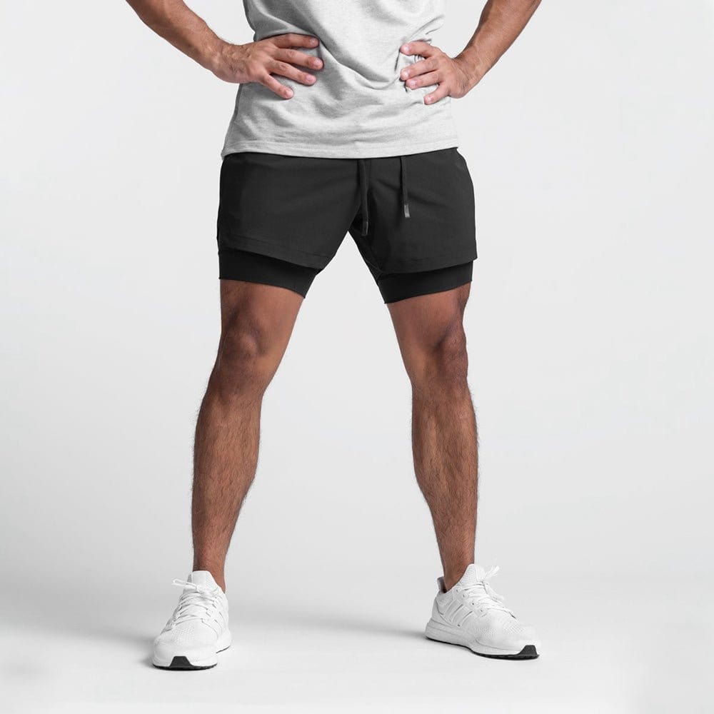 Primadon Herren Sportbekleidung Grau / S Max | Atmungsaktive Fitness Shorts für Herren leicht