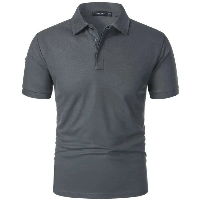 Primadon Herren Sportbekleidung Grau / XL Alaric | atmungsaktives Polo-Shirt für Herren oversized
