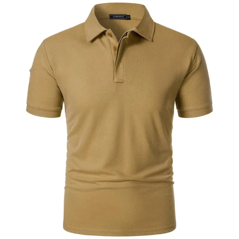 Primadon Herren Sportbekleidung Khaki / S Alaric | atmungsaktives Polo-Shirt für Herren oversized