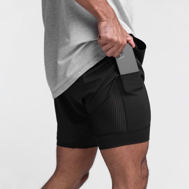 Primadon Herren Sportbekleidung Schwarz / S Max | Atmungsaktive Fitness Shorts für Herren leicht