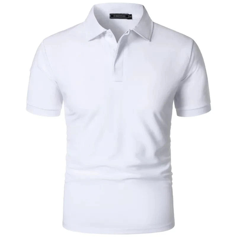 Primadon Herren Sportbekleidung Weiß / S Alaric | atmungsaktives Polo-Shirt für Herren oversized