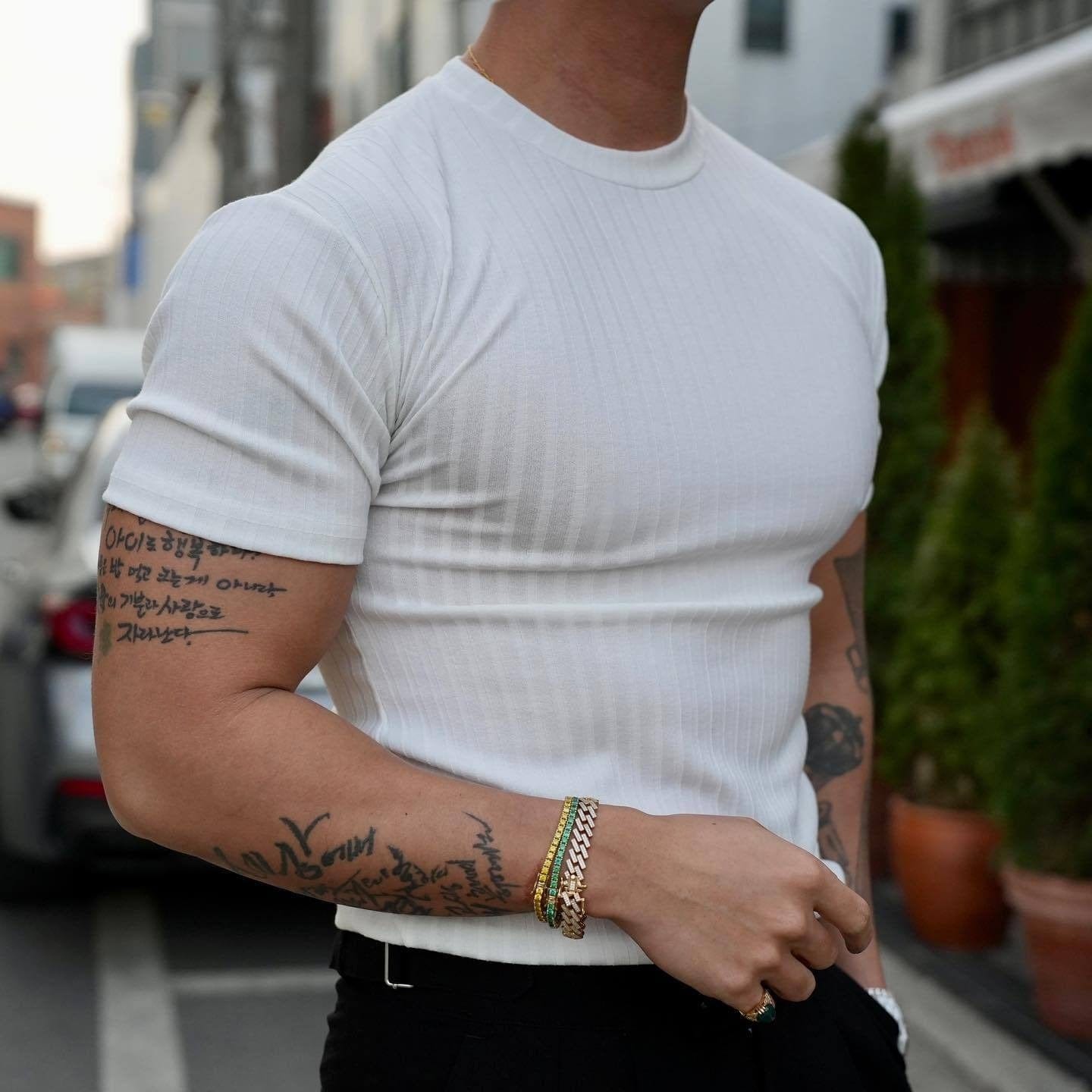 Primadon Herren T-Shirts Felix figurbetontes T-Shirt für Herren atmungsaktiv