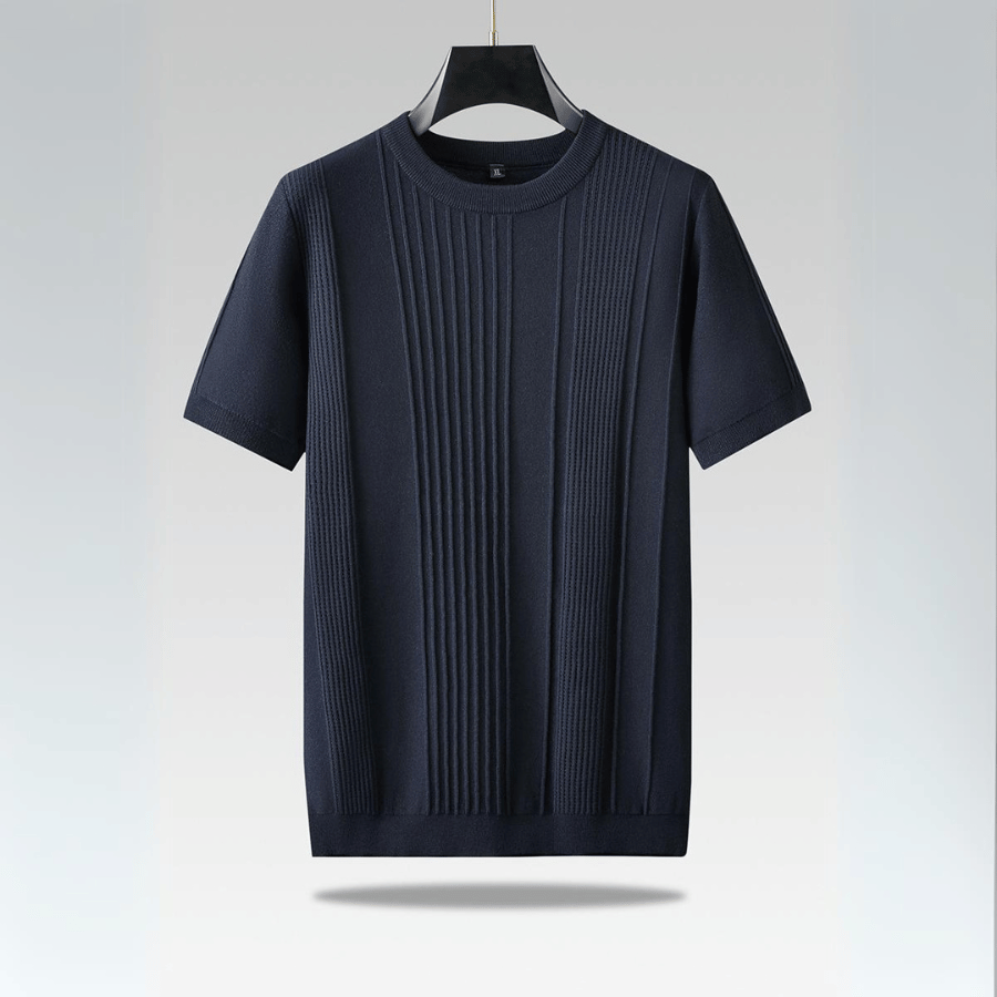 Primadon Herren T-Shirts Marine / XS Kostas | Lässiges Baumwoll-T-Shirt für Herren Sommer