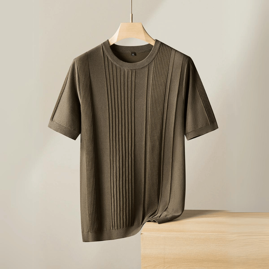 Primadon Herren T-Shirts Olive / XS Kostas | Lässiges Baumwoll-T-Shirt für Herren Sommer