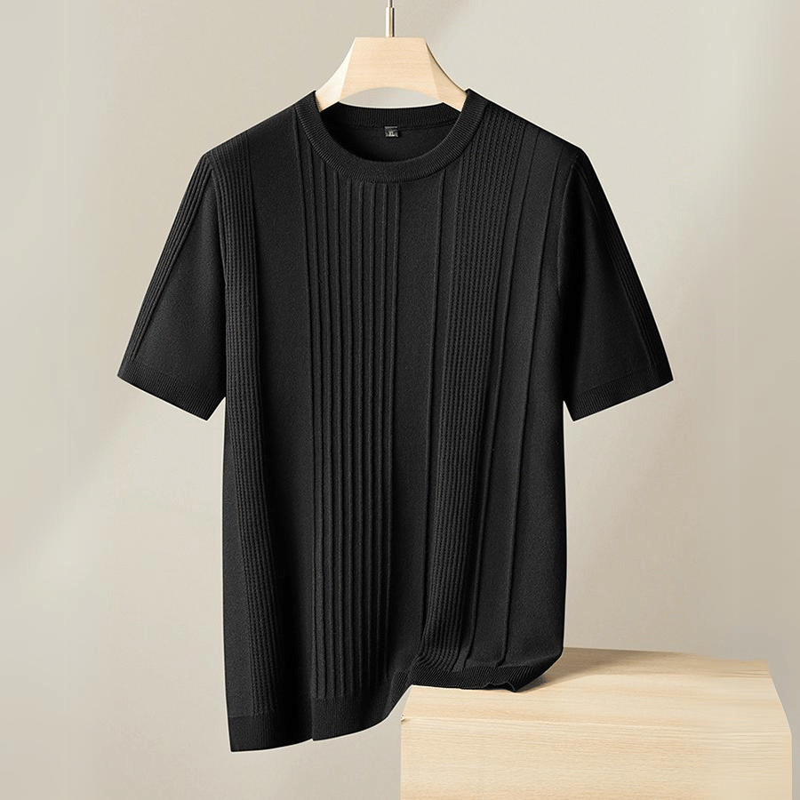 Primadon Herren T-Shirts Schwarz / XS Kostas | Lässiges Baumwoll-T-Shirt für Herren Sommer